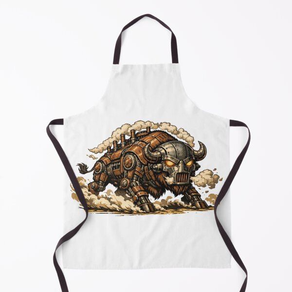 Item preview, Wild Charging Steampunk Bull - silhouette designed and sold by furrydrool.