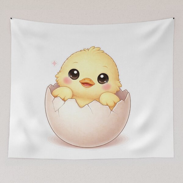 Item preview, Cute Duck Inside Egg Shell Kawaii Design designed and sold by Sadia  Jannat.