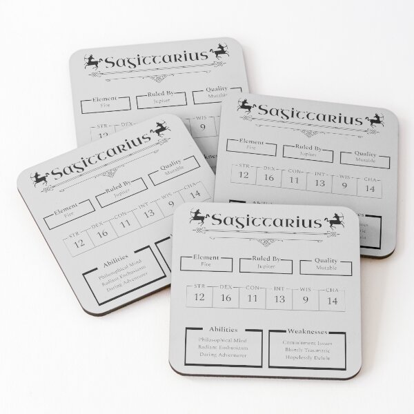 Item preview, Sagittarius Character Sheet - Zodiac x Dungeons & Dragons designed and sold by ShopStellar.