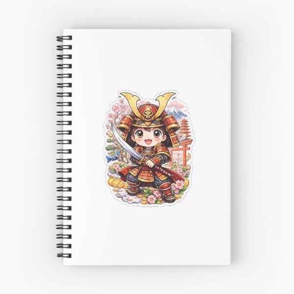 Item preview, Kawaii Samurai Sticker – Cute Chibi Warrior with Sakura, Katana & Japan Aesthetic designed and sold by Bluebubbies.