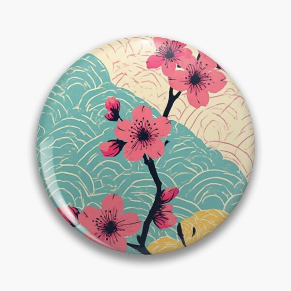 Item preview, Sakura Seawave Harmony: Modern Ukiyo-e Floral Art designed and sold by Jimakmo.