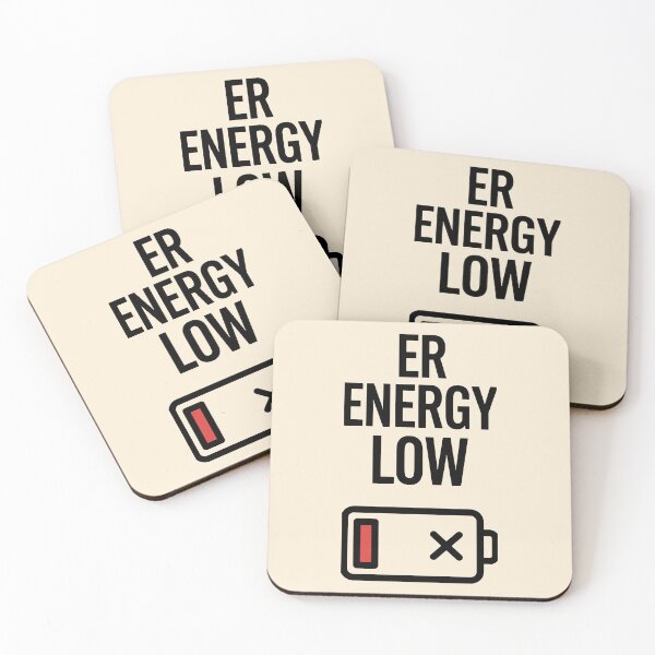 Item preview, ER Energy Low Funny Nurse Burnout Gift Tired Healthcare Worker Gift Design designed and sold by Dantin.