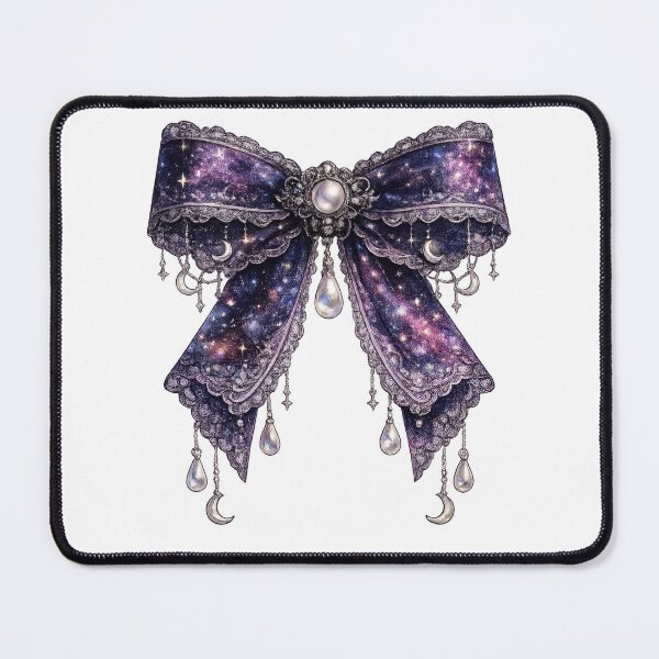 Item preview, Galaxy Lace Bow with Moon Charms designed and sold by jgvisualarts.
