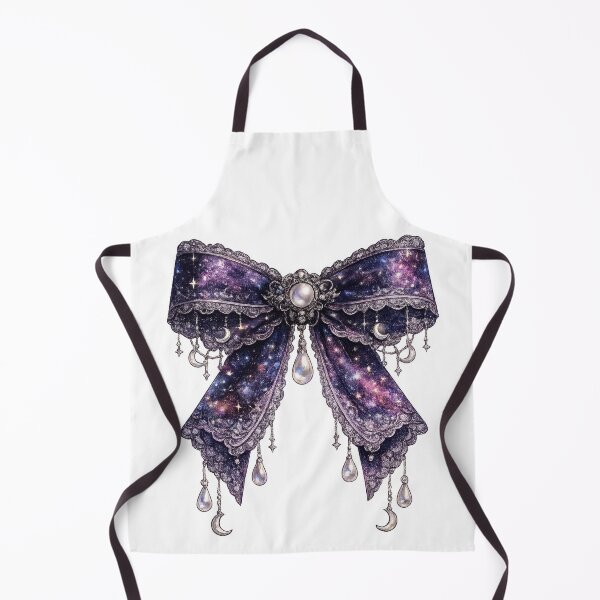 Item preview, Galaxy Lace Bow with Moon Charms designed and sold by jgvisualarts.