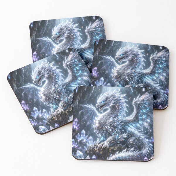 Item preview, Crystal Cave Dragon – Ice Dragon in Crystal Cavern, Glowing Fantasy Dragon, Magical Beast, Epic Dragon Art, Dark Fantasy Illustration, Mystic Creature designed and sold by DrakariArt.