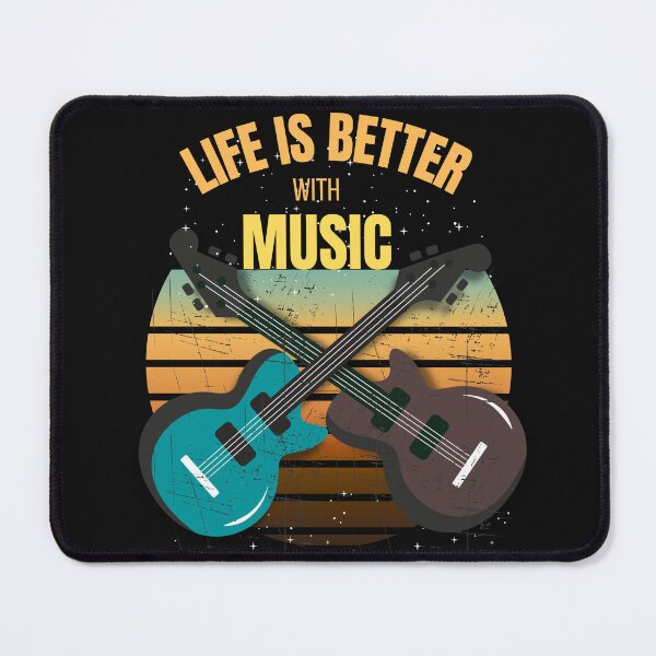 Item preview, Life Is Better With Music Vintage Retro Music Lover Design designed and sold by Joyful-Pixel.