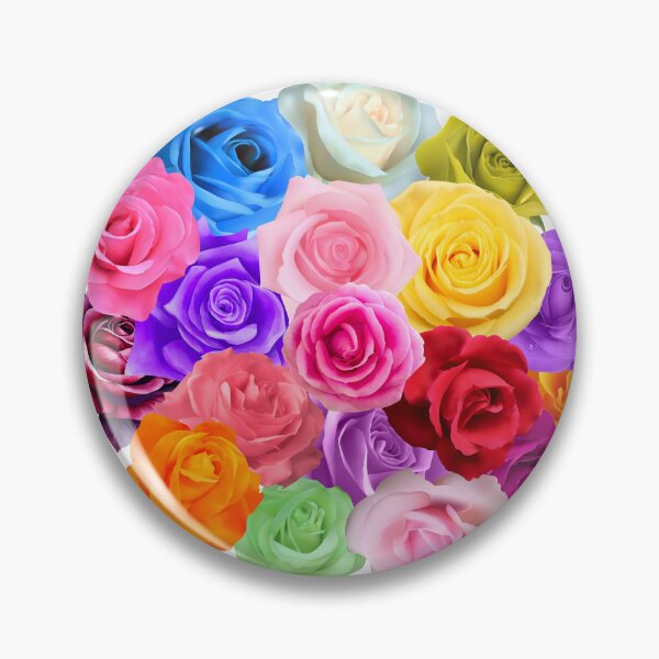 Item preview, Vibrant Rainbow Rose Bouquet - Colorful Multi-Colored Floral Art designed and sold by SolutionsArt.