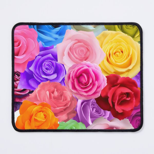 Item preview, Vibrant Rainbow Rose Bouquet - Colorful Multi-Colored Floral Art designed and sold by SolutionsArt.