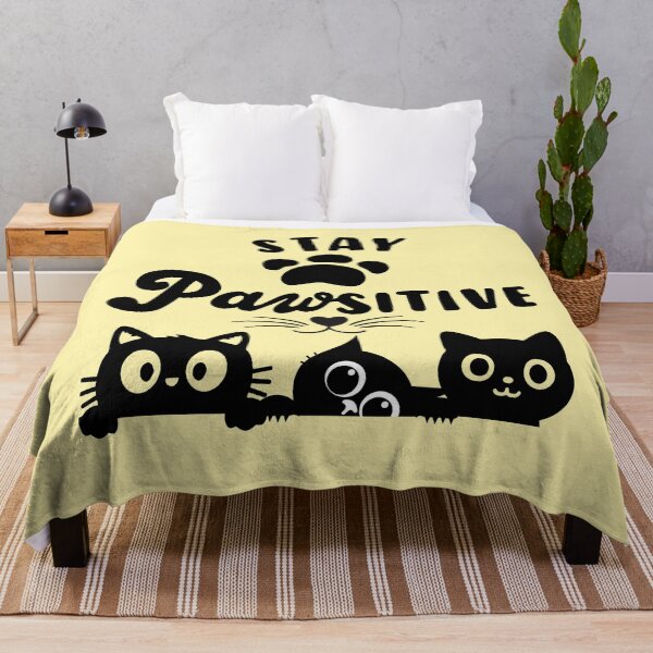 Item preview, Stay Pawsitive Funny Cat Lover Shirt Cute Cat Quote Pet Lover Gift designed and sold by Negisandeep studio.