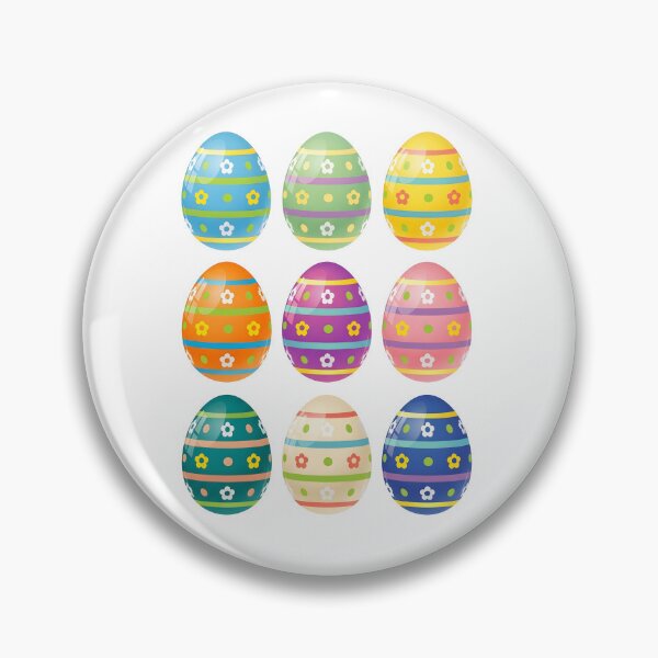 Item preview, Colorful Easter Eggs Pattern – Cute Spring Holiday Sticker designed and sold by stylishsketcher.