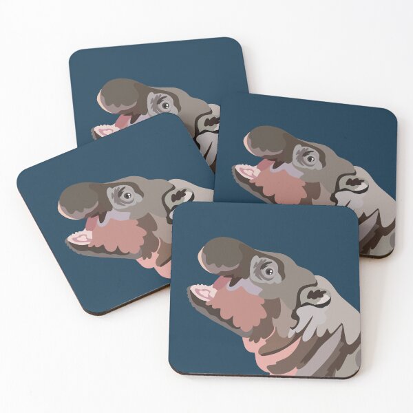Item preview, P is for Pygmy Hippo, , Cute Hippo Illustration – Funny Animal Art for Hippo Lovers designed and sold by PrettylittlepastelUk.