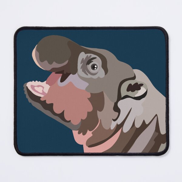 Item preview, P is for Pygmy Hippo, , Cute Hippo Illustration – Funny Animal Art for Hippo Lovers designed and sold by PrettylittlepastelUk.