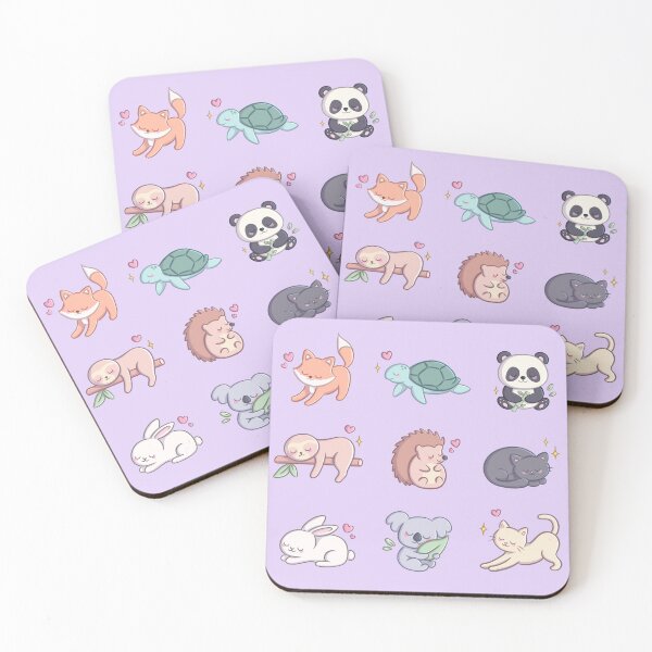 Item preview, Dreamy Friends – Cute Pastel Sleeping Animals Illustration designed and sold by Magsu.art.