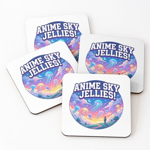 Item preview, UHD Colorful Jellyfish Anime Sky Dreamscape designed and sold by ABArtByAlexST.