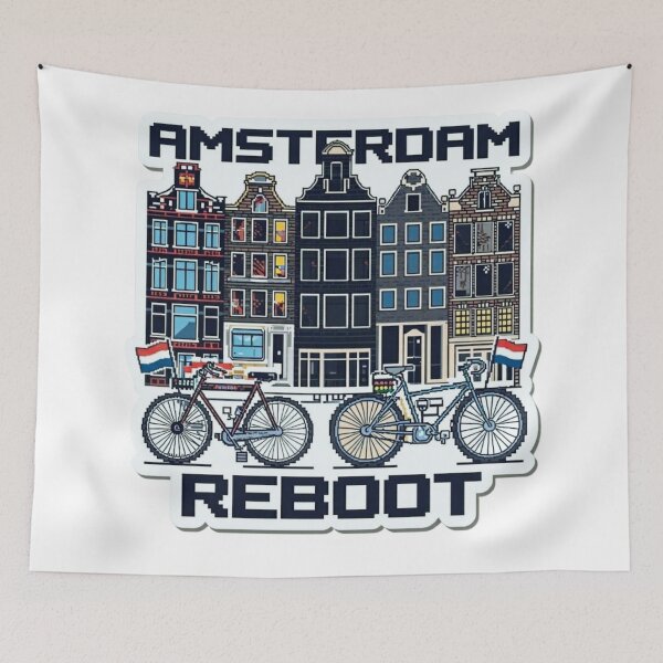 Item preview, Amsterdam Reboot - Retro Pixel Art Cityscape designed and sold by RDproject.