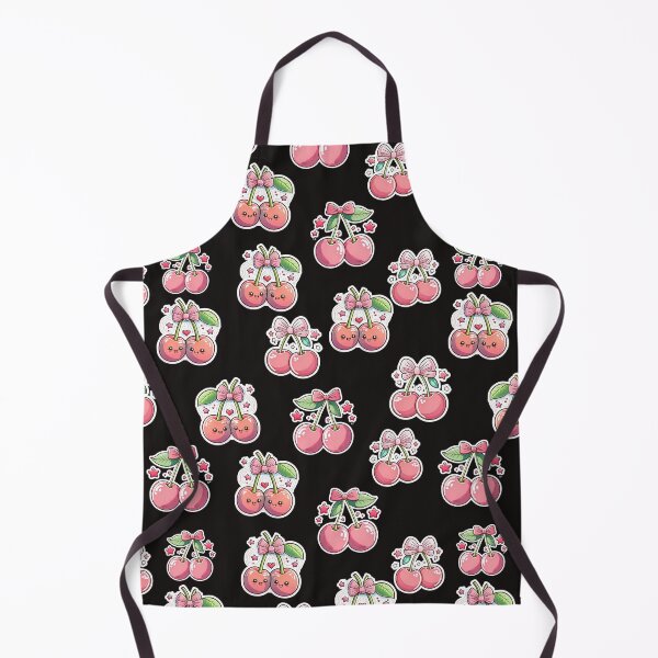 Item preview, Cute pink cherry bow pattern with kawaii stars designed and sold by ChernivtsiSkoda.