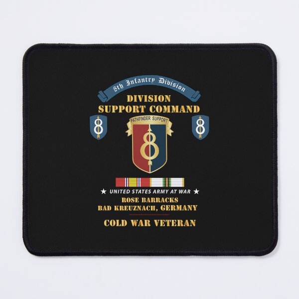 Item preview, 8th Infantry Division Scroll - Division Support Comand - Rose Barracks, Bad Kreuznach, Germany - Cold War Vet w COLD SVC X 300 designed and sold by Military Insignia Products.
