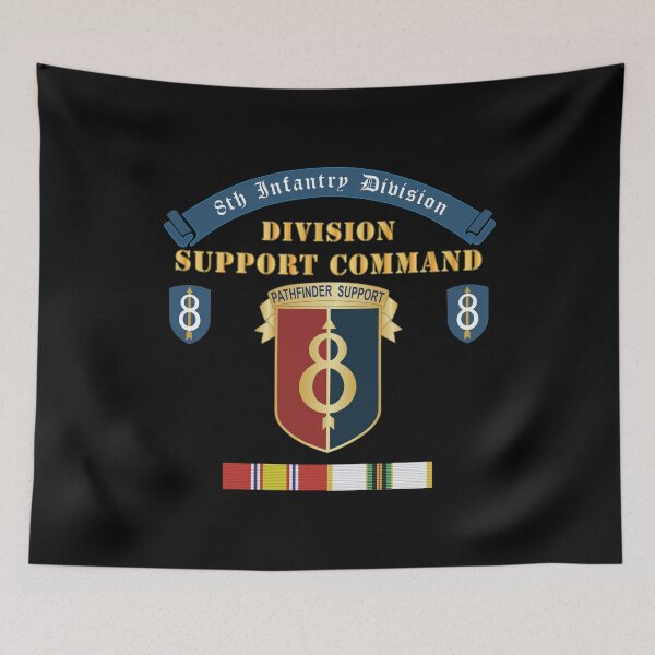 Item preview, 8th Infantry Division Scroll - Division Support Comand - w COLD SVC X 300 - Hat designed and sold by Military Insignia Products.