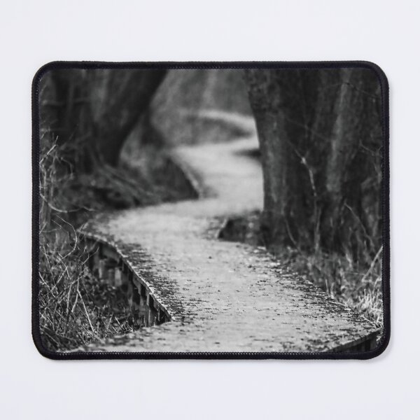 Item preview, Zig-Zag forest footbridge in monochrome. designed and sold by NaturePhotography.