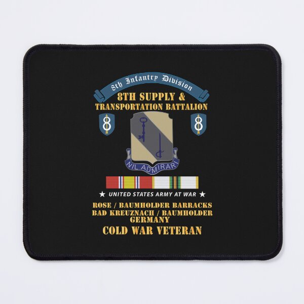 Item preview, 8th Infantry Division Scroll -8th Supply - Transportt Battalion - Rose -Baumholder Barracks, Bad Kreuznach -Baumholder, Germany - Cold War Vet w COLD SVC X 300 designed and sold by Military Insignia Products.