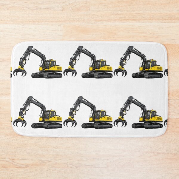 Item preview, Industrial Grapple Excavator Heavy Machinery Illustration designed and sold by Radekku.