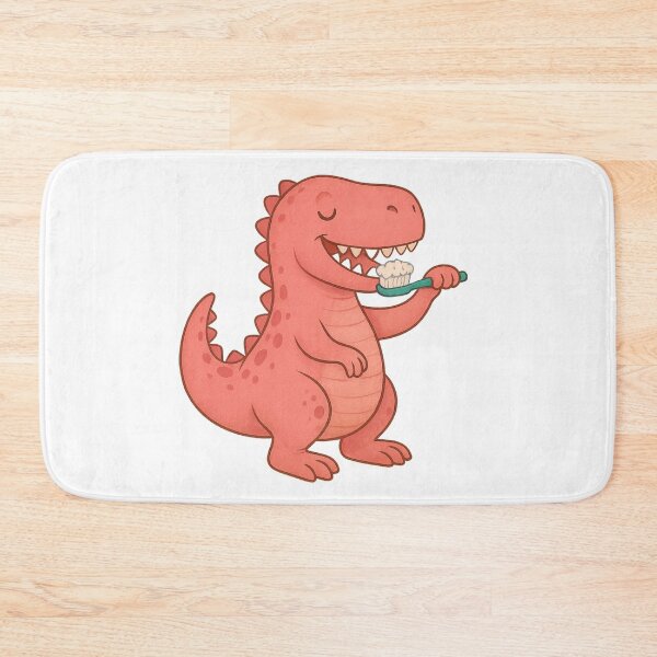 Item preview, Dino brushing teeth designed and sold by Pink Monkey.