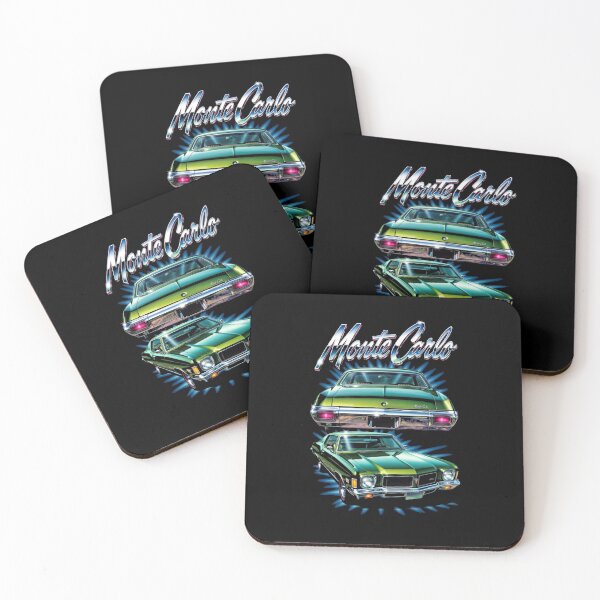 Item preview, 1972 Monte Carlo Forest Green Dual View Classic Car Art designed and sold by TheArtOfCar.