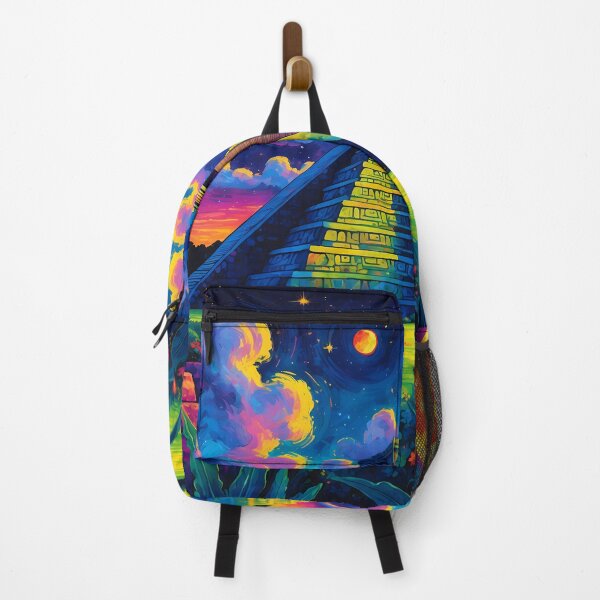 Item preview, Chichen Itza - Psychedelic Mayan Pyramid Art designed and sold by Lucid Dream Pixel.