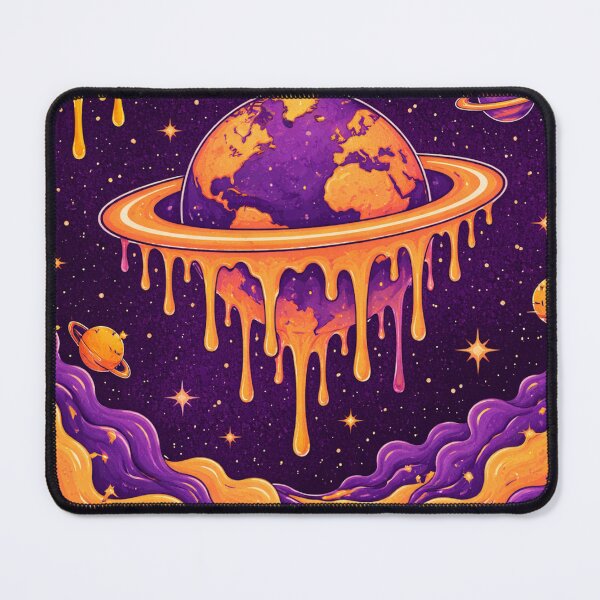 Item preview, Melting Universe – Surreal Psychedelic Cosmic Dripping Planet designed and sold by DrizzyV.