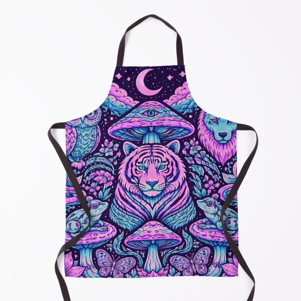 Item preview, Psychedelic Animal Jungle – Two Color Trippy Wildlife Scene designed and sold by DrizzyV.