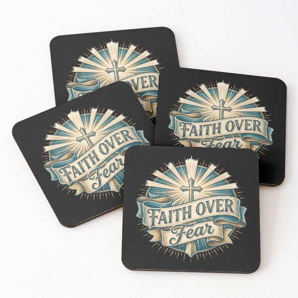 Item preview, Faith Over Fear Premium Shirt – Christian Ribbon Cross Graphic Tee designed and sold by relso.