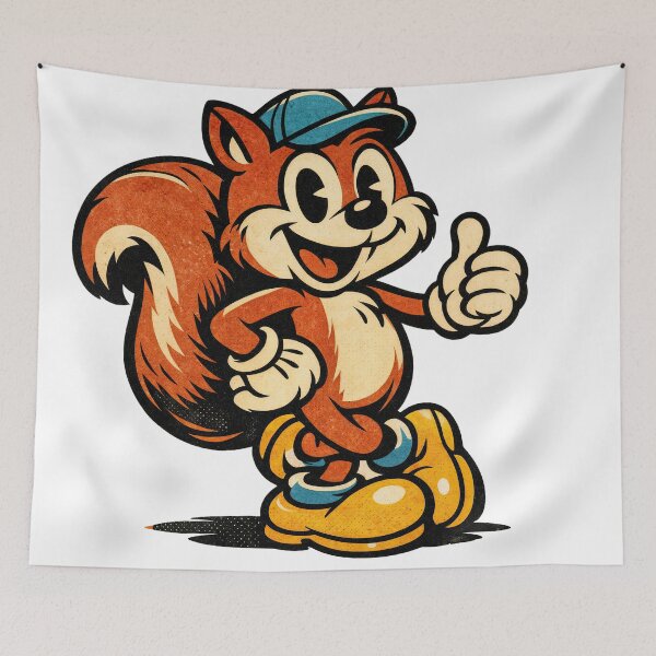 Item preview, Thumbs-Up Squirrel – Retro Charm designed and sold by ForeverPrintsOK.