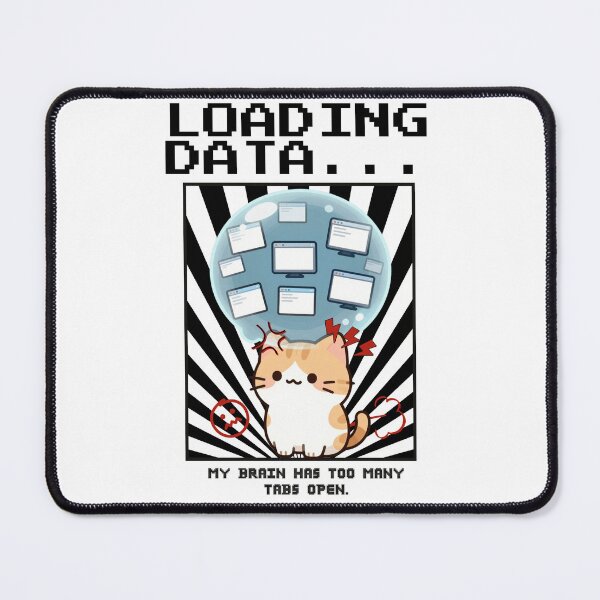 Item preview, Loading data... my brain has too many tabs open. designed and sold by PatronesKawai.