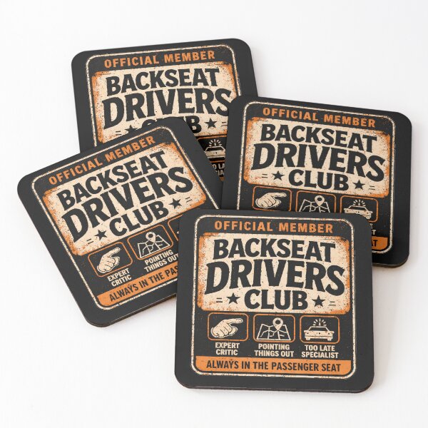 Item preview, Backseat Drivers Club Funny Passenger Seat Humor Shirt designed and sold by GhostDawgs.