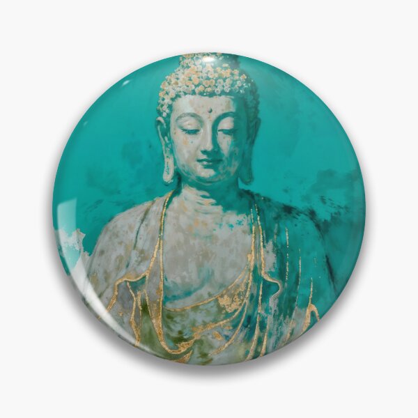Item preview, Serene Buddha in gold and teal designed and sold by paulrommer.