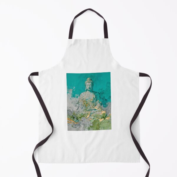 Item preview, Serene Buddha in gold and teal designed and sold by paulrommer.