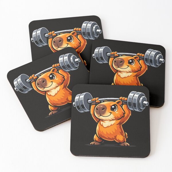Item preview, Funny Deadlift Capybara Gym Workout Animal Fitness Art designed and sold by Artbyrome.