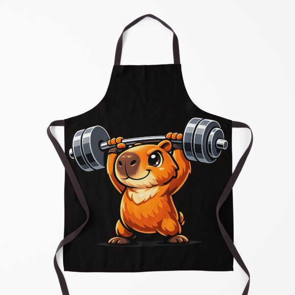 Item preview, Funny Deadlift Capybara Gym Workout Animal Fitness Art designed and sold by Artbyrome.