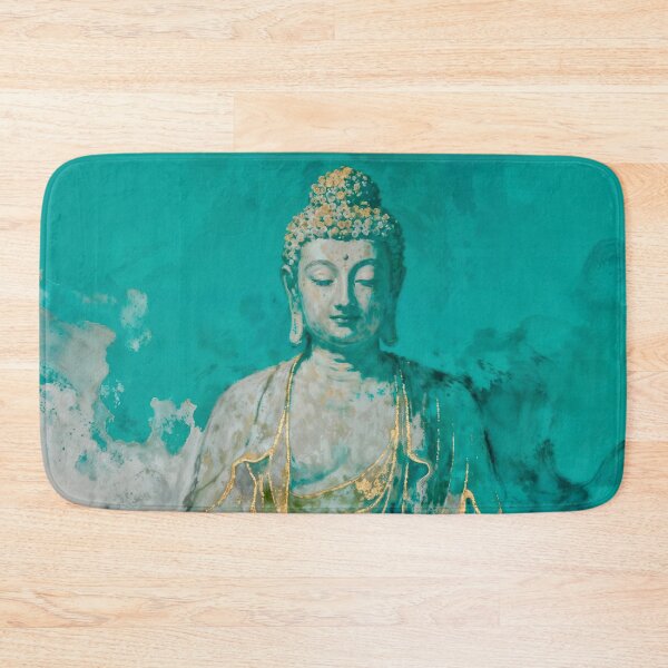 Item preview, Serene Buddha in gold and teal designed and sold by paulrommer.
