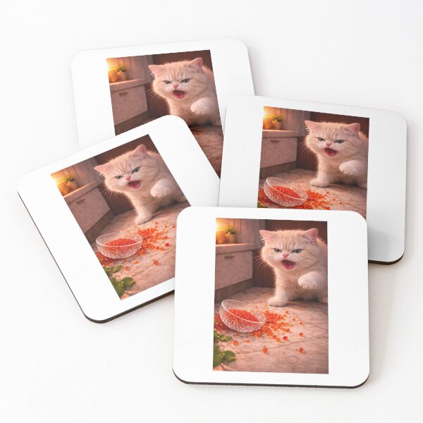Item preview, Tiny Cat vs Luxury Caviar – Quiet Chaos Finale designed and sold by LovelyCatGalaxy.