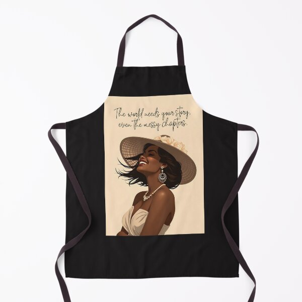 Item preview, The World Needs Your Story Even the Messy Chapters — Black Woman Inspirational Quote Art Elegant Illustration designed and sold by nancysdaughter.