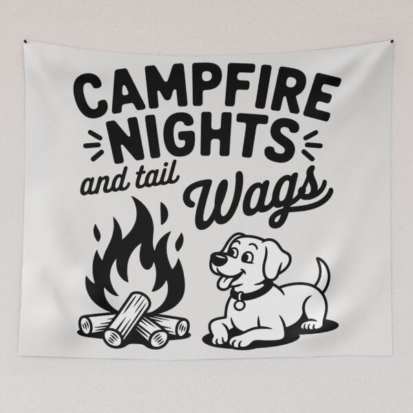 Item preview, Campfire nights and tail wags designed and sold by 123ks.