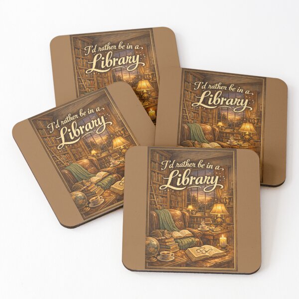 Item preview, I'd rather be in a Library.. designed and sold by Red Panda Gifts.