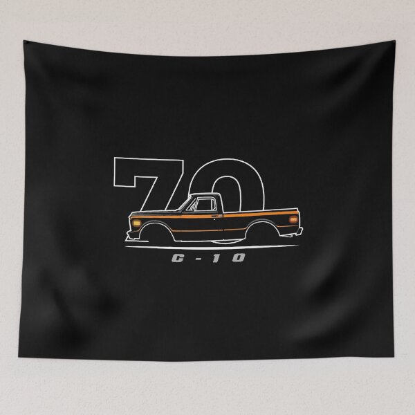 Item preview, 1970 C10 Pickup Hollow Silhouette Classic Truck Art designed and sold by TheArtOfCar.