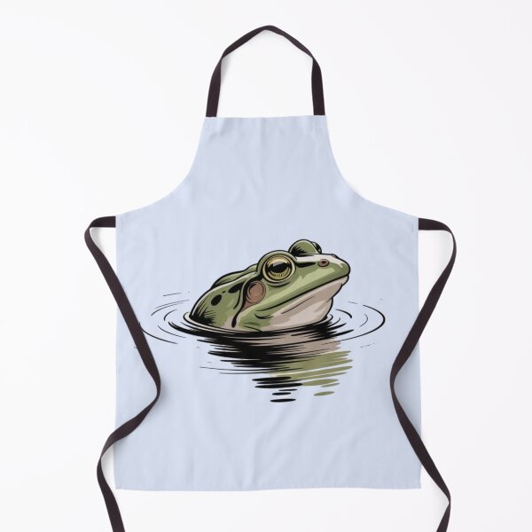Item preview, a frog partially submerged in calm water designed and sold by 123ks.
