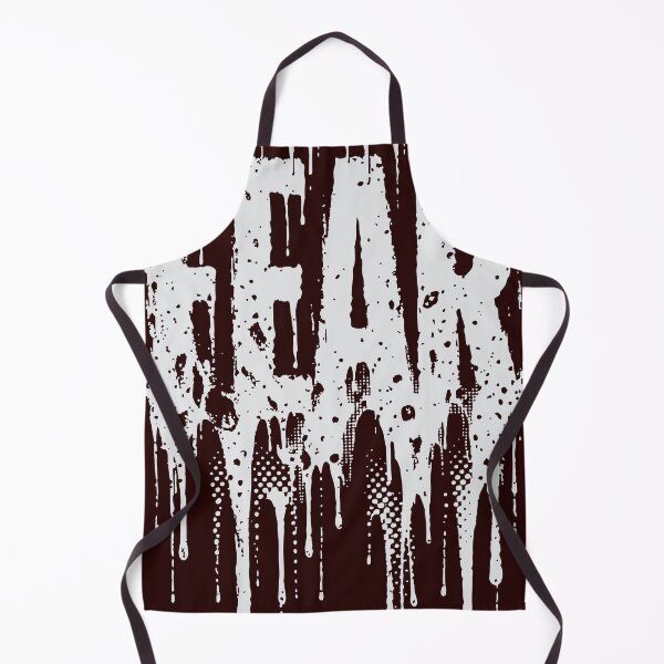 Item preview, Dissolve Fear in dripping white liquid letters with halftone dots inside the melting sections. Acid-grunge texture on pure black background designed and sold by Dejbar.