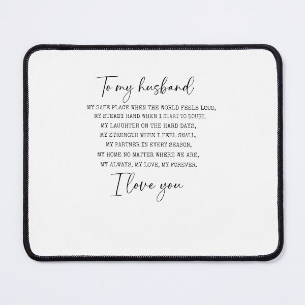 Item preview, To My Husband My Safe Place, My Strength, My Forever Love Message designed and sold by krystalRomanart.