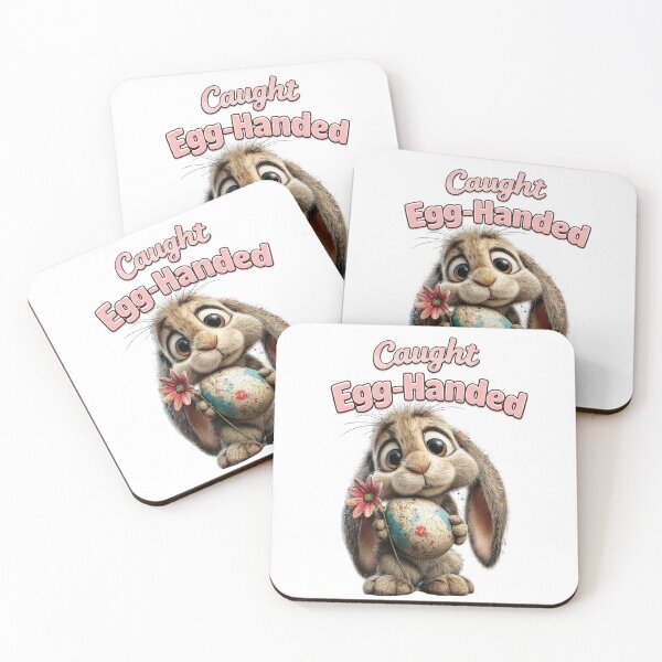 Item preview, Caught Egg-Handed Cute Easter Bunny Holding Egg designed and sold by Ladys-Gents.