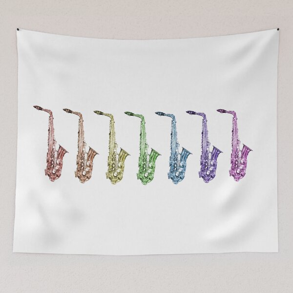 Item preview, Colorful Saxophone Lineup Design – Rainbow Jazz Instrument Art, Musician Gift, Band Lover Graphic designed and sold by ValeriesGallery.