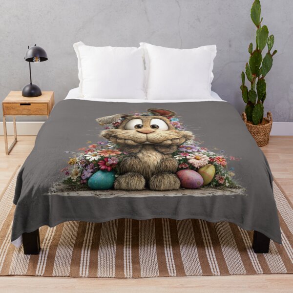 Item preview, Cute Cottagecore Easter Bunny with Wildflowers and Pastel Eggs designed and sold by Ladys-Gents.